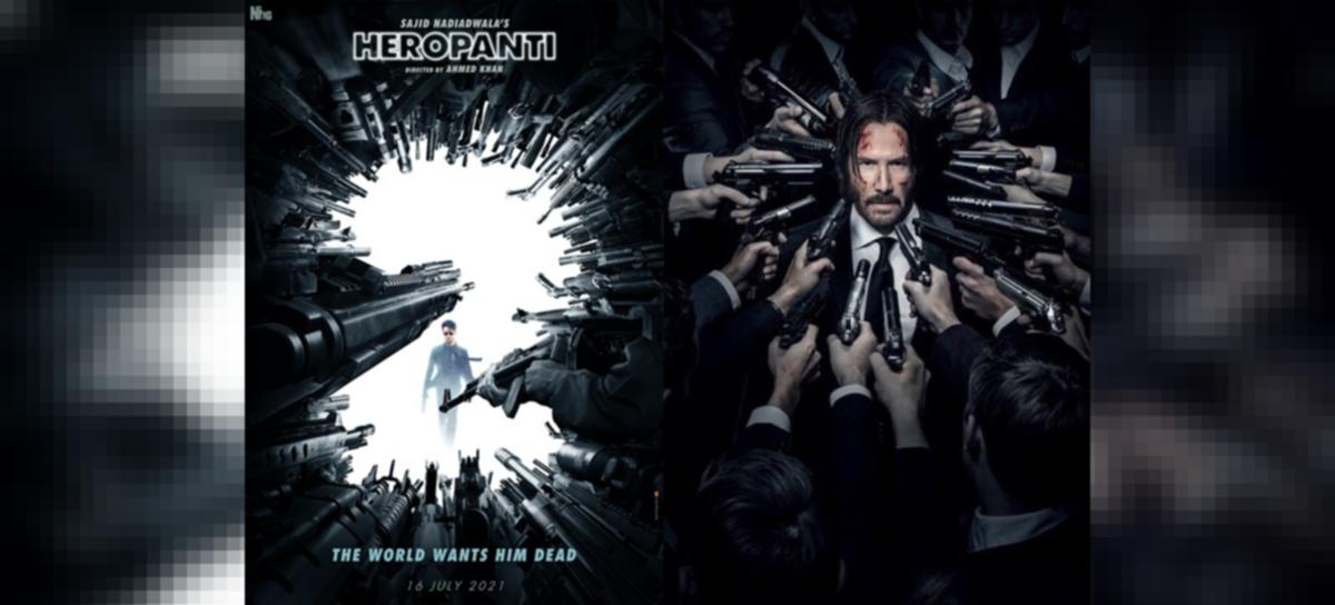 Gareebo Ka John Wick Twitter Compares Tiger Shroff S Heropanti 2 Poster With Keanu Reeves Franchise
