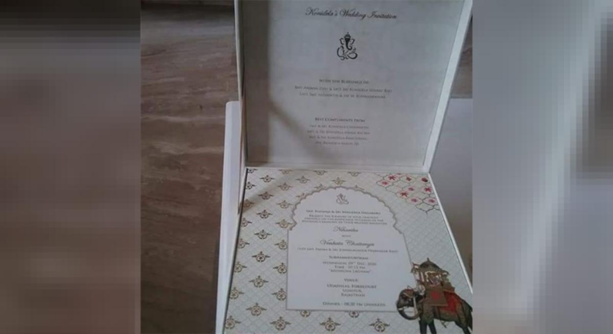 Niharika Konidela S Wedding Card Goes Viral On Social Media Tupaki English