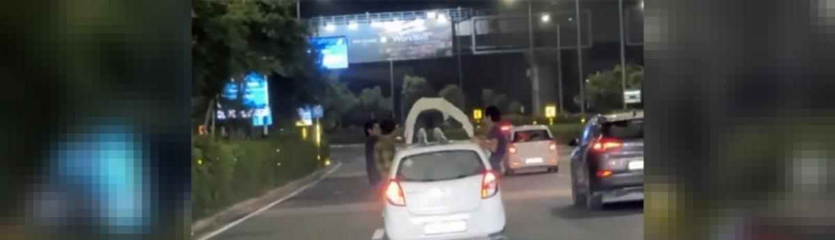 Gurugram Man Seen Doing Push-Ups On Top Of Moving Car, Police File