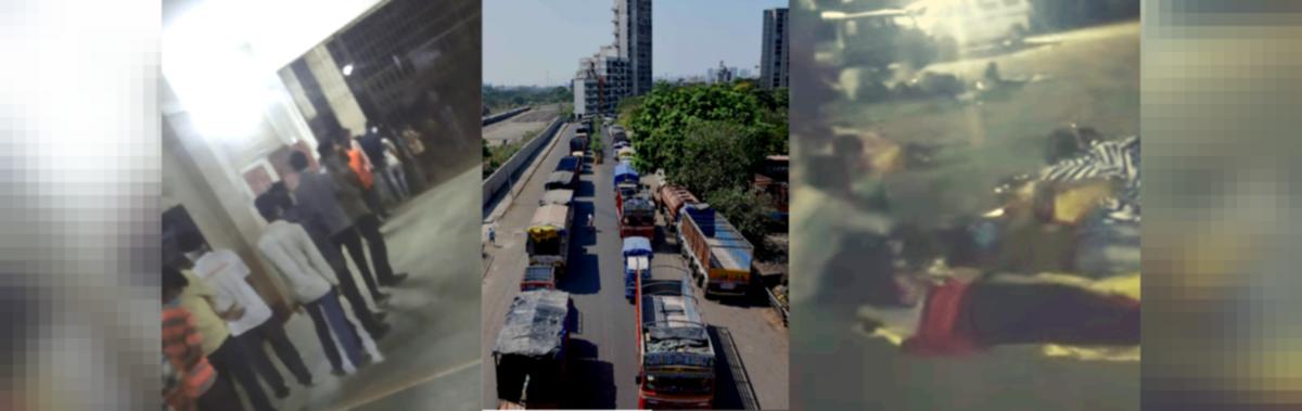 Vapi To Maharashtra Border Distance Migrant Workers Beaten, Stuffed Into Container Trucks By Police At Gujarat-Maharashtra  Border