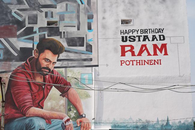 Ram Pothineni Birthday Celebration By Fans
