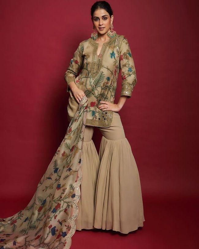Genelia Gorgeous Looks In Designer Dress
