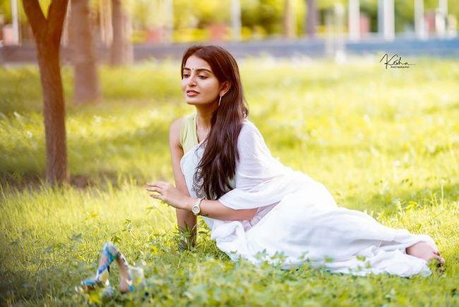 Ananya Nagalla Funky N Stylish Poses In White Saree
