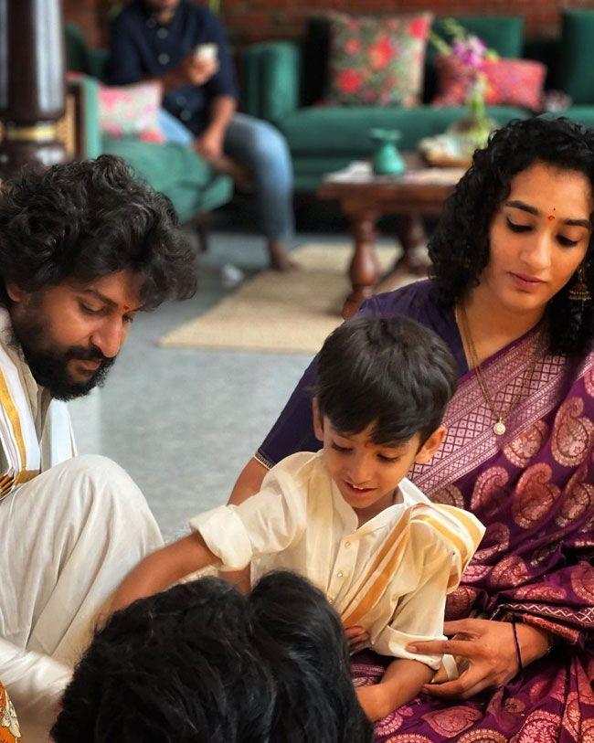 Nani Family Performs Satyanaraya Swamy Vratham At Home