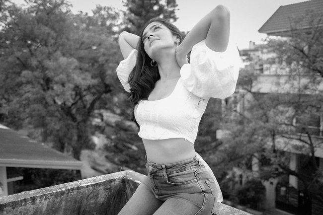 Simran Choudhary Attractive Looks In White Top