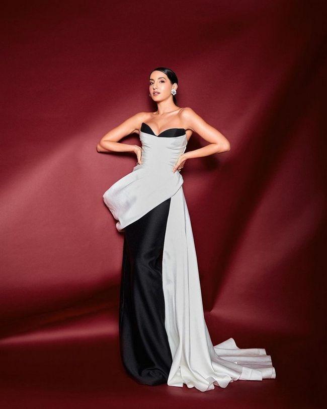 Staggering Clicks Of Nora Fatehi In Designer Dress