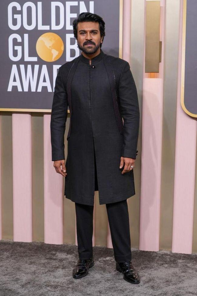 Dapper Looks Of Ram Charan At Golden Globes