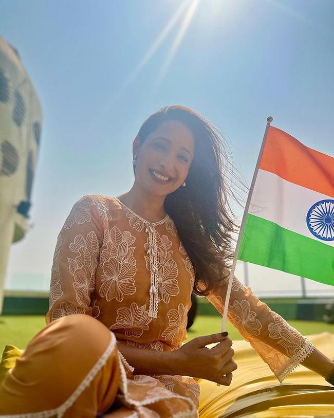 Pragya Jaiswal Poses With Indian Flag