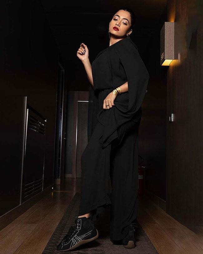 Stunning Pics Of Rashmika In Black Outfit