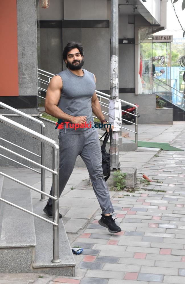 Actor kartikeya Spotted at Gym