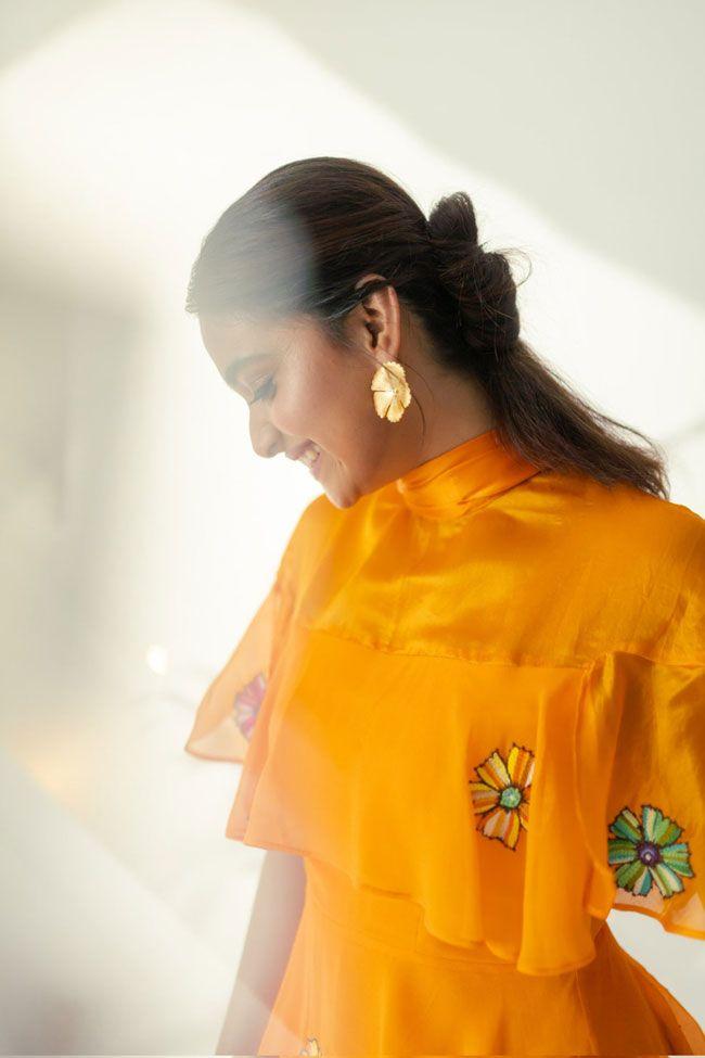 Adorable Keerthy Suresh In Yellow Outfit