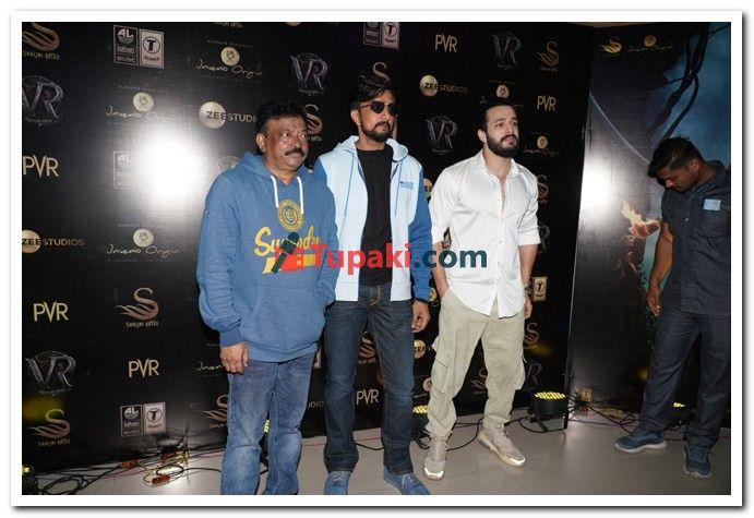 Akhil,Rgv And Kicha Sudeep At Vikrant Rona Trailer Launch
