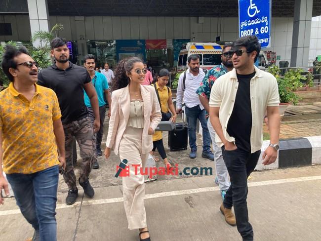 Team Karthikeya2 Reached Vizag Airport as a Part Of Promotional Tour