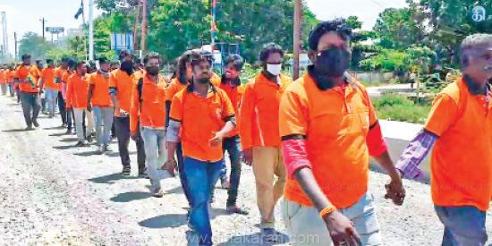 பழைய ஊதியம் வழங்கக் கோரி தனியார் உணவு டெலிவரி ஊழியர்கள் நடைபயணம்: பூந்தமல்லியில் பரபரப்பு | Dinakaran