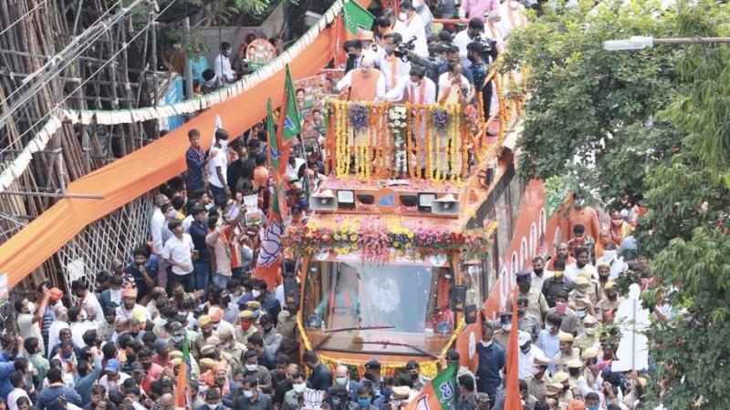 हैदराबाद: बीजेपी सबसे बड़ी पार्टी बन कर उभरेगी?