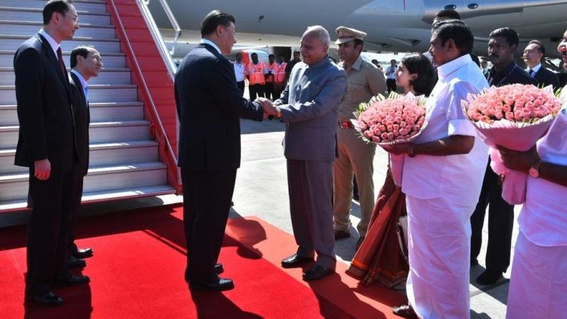 चीनी राष्ट्रपति पहुँचे चेन्नई, मोदी ने किया ट्वीट, 'भारत में स्वागत है'