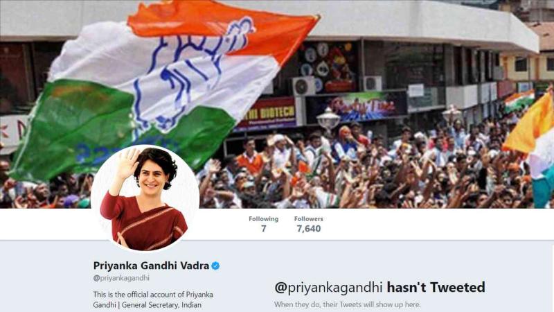 प्रियंका गाँधी वाड्रा की अब ट्विटर पर धमाकेदार एंट्री