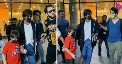 एयरपोर्ट पर शाहरुख खान के फैन ने की बदसलूकी, बेटे आर्यन बने पापा की ढ़ाल वीडियो वायरल