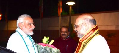 Prime Minister Narendra Modi and BJP president Amit Shah. Credit: Twitter/Amit Shah