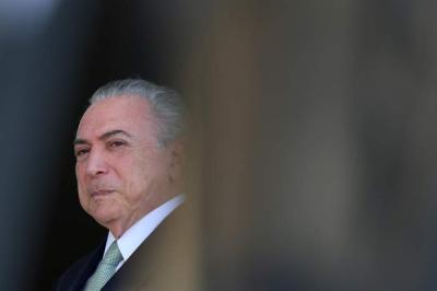 Brazil's President Michel Temer is pictured before a meeting with Paraguay's President Horacio Cartes at the Planalto Palace in Brasilia, Brazil, August 21, 2017. Credit: Reuters/Adriano Machado