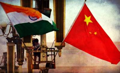 Flags of India and China. Photo: PTI