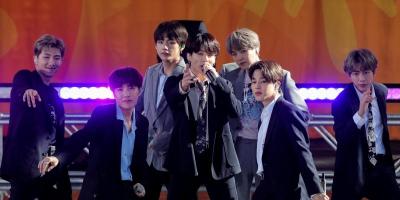 Members of K-Pop band, BTS perform on ABC's 'Good Morning America' show in Central Park in New York City. Photo: REUTERS/Brendan McDermid
