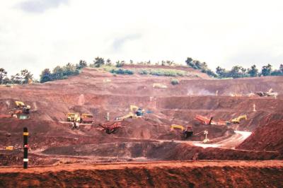 Iron-ore mining in Goa. Photo: PTI