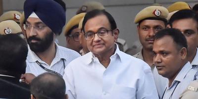 Former finance minister P. Chidambaram after leaving the CBI court in New Delhi on August 22, 2019. Credit: PTI/Ravi Choudhury

