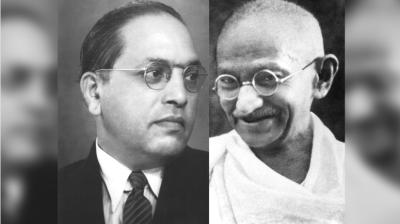 Dr B.R. Ambedkar and Mahatma Gandhi. Photos: Wikipedia