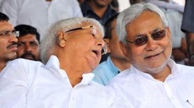 Lalu Prasad Yadav and Nitish Kumar. Credit: PTI Photo