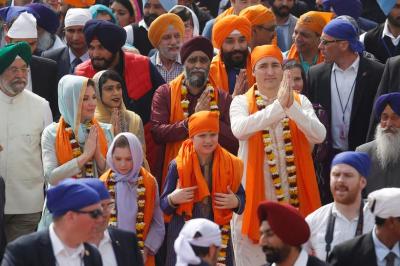 Justin Trudeau and his family in India, 2018. Photo: Reuters