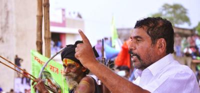 Bharatiya Tribal Party leader Chhotubhai Vasava. Photo: Twitter/Chhotu_Vasava