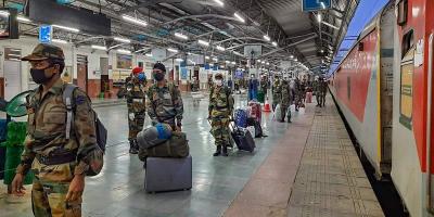 Representative image of soldiers at a train station. Photo: PTI