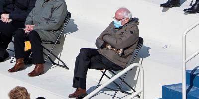 Bernie Sanders Bundled Up At Biden Inauguration Goes Viral In A Meme Bernie Sanders Bundled Up At Biden Inauguration Goes Viral In A Meme