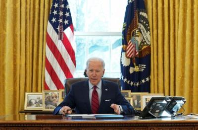 US President Joe Biden at the White House in Washington, January 28, 2021. Photo: Reuters/Kevin Lamarque