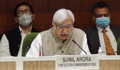 Chief election commissioner of India Sunil Arora. Photo: Video screengrab