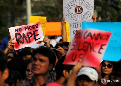 File photo of a protest against rape. Photo: Reuters