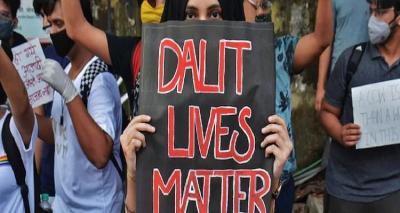 A file image of a protest against crimes against Dalit people. Photo: PTI