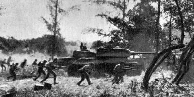 Counter-attack by Cuban Revolutionary Armed Forces supported by T-34 tanks near Playa Giron during the Bay of Pigs invasion, 19 April 1961. Photo: Rumlin, CC BY 3.0/Wikimedia Commons