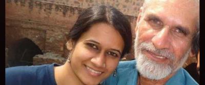 Activist Natasha Narwal with her father Mahavir Narwal. Photo: CPI(M)/Twitter
