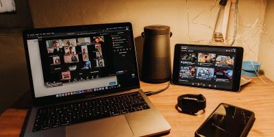 A video conference on a laptop. Photo: Gabriel Benois/Unsplash 