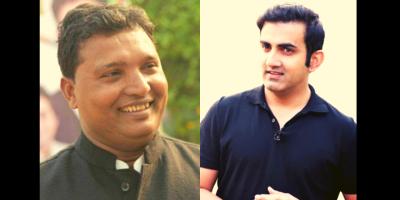 Youth Congress leader B.V. Srinivas (L) and BJP MP Gautam Gambhir (R). Photo: IYC Website/ Twitter. 