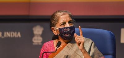 Union finance minister Nirmala Sitharaman in New Delhi, October 12, 2020. Photo: PTI/Manvender Vashist