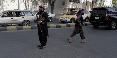 Taliban fighters guard a check-point on a main street in Kabul, Afghanistan August 29, 2021. Photo: Reuters/Stringer