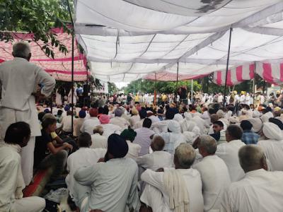 Karnal protest site. Photo: Ismat Ara/The Wire