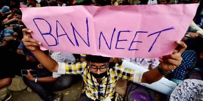 File photo of Chennai Loyola College students during their protest demanding the Central government to ban NEET. Photo: PTI. 
