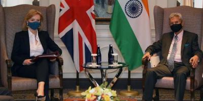 External affairs minister S. Jaishankar with UK foreign secretary Elizabeth Truss. Photo: Twitter