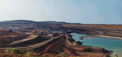 The open-cast lignite mining site outside Badi village in Bhavnagar. Photo: Sukanya Shantha