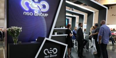Israeli cyber firm NSO Group's exhibition stand  in Tel Aviv, Israel June 4, 2019. Photo: Reuters/Keren Manor/File