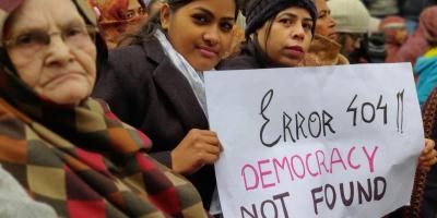 Women protesters at Jamia Millia Islamia during the anti-CAA and NRC protests. Photo: Ismat Ara/Files